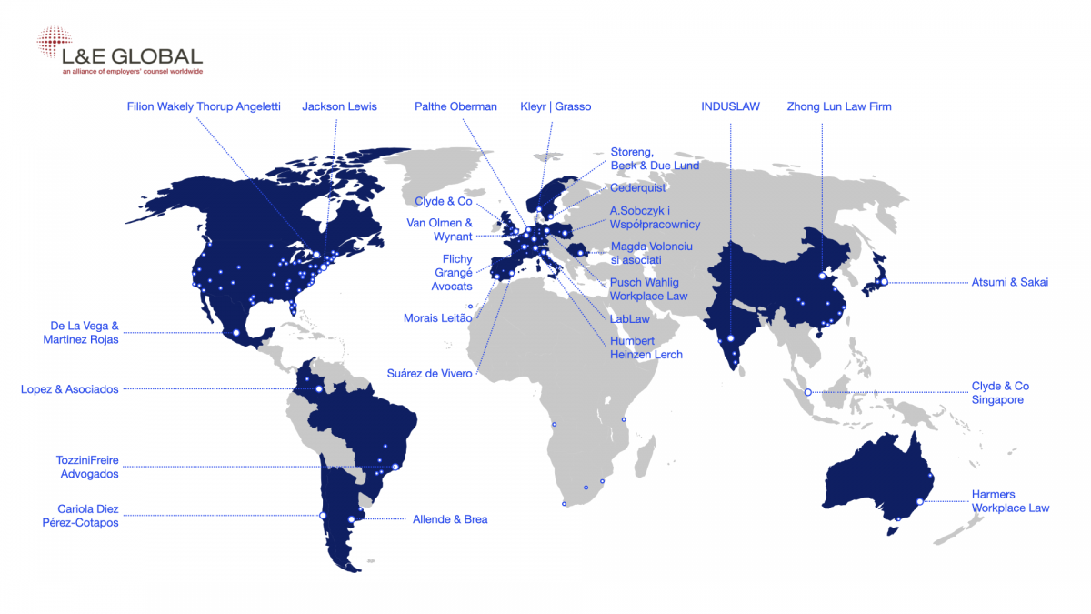 L&E Global map